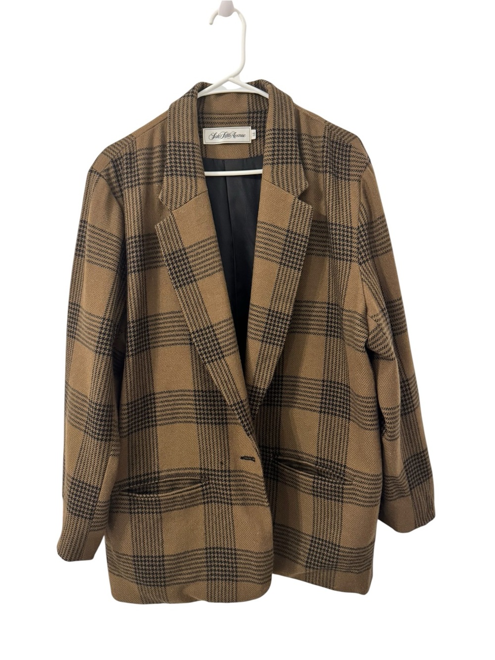 Vintage Saks Fifth Avenue 100% Wool Blazer Size 14